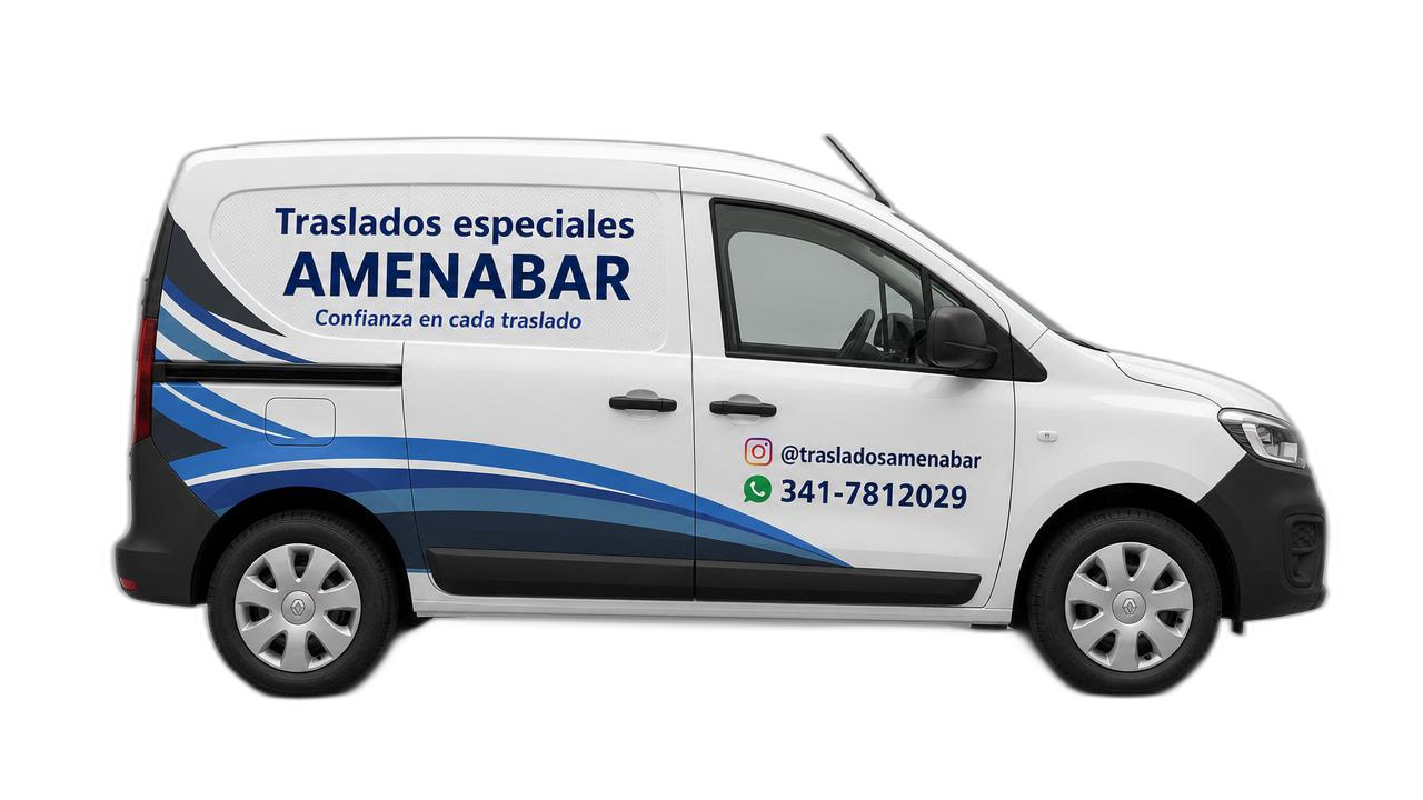 Renault Kangoo Amenábar — lateral derecho con identificación del servicio